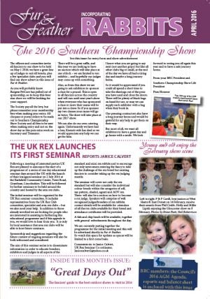 Fur and Feather April 2016